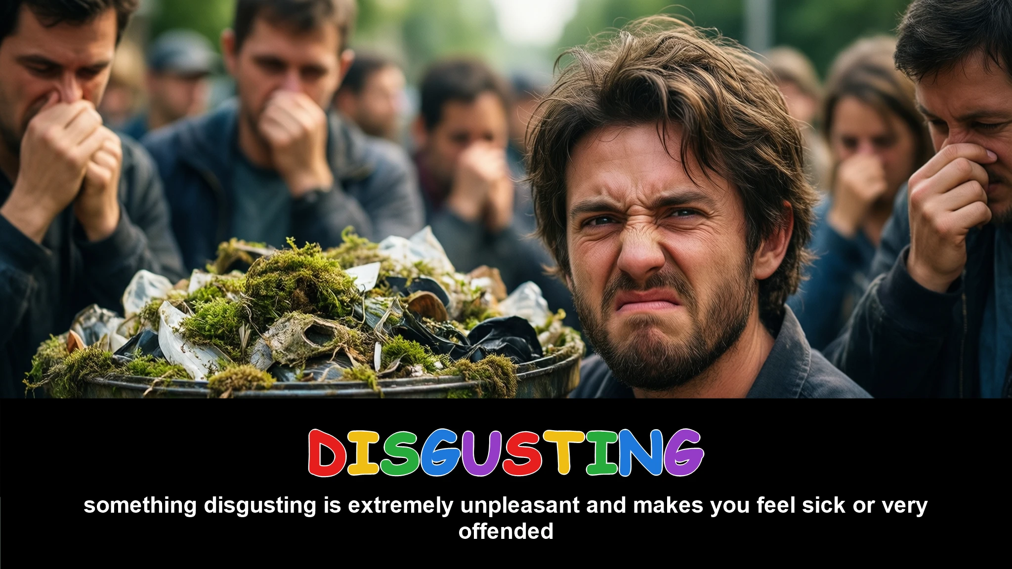 English Illustration for disgusting